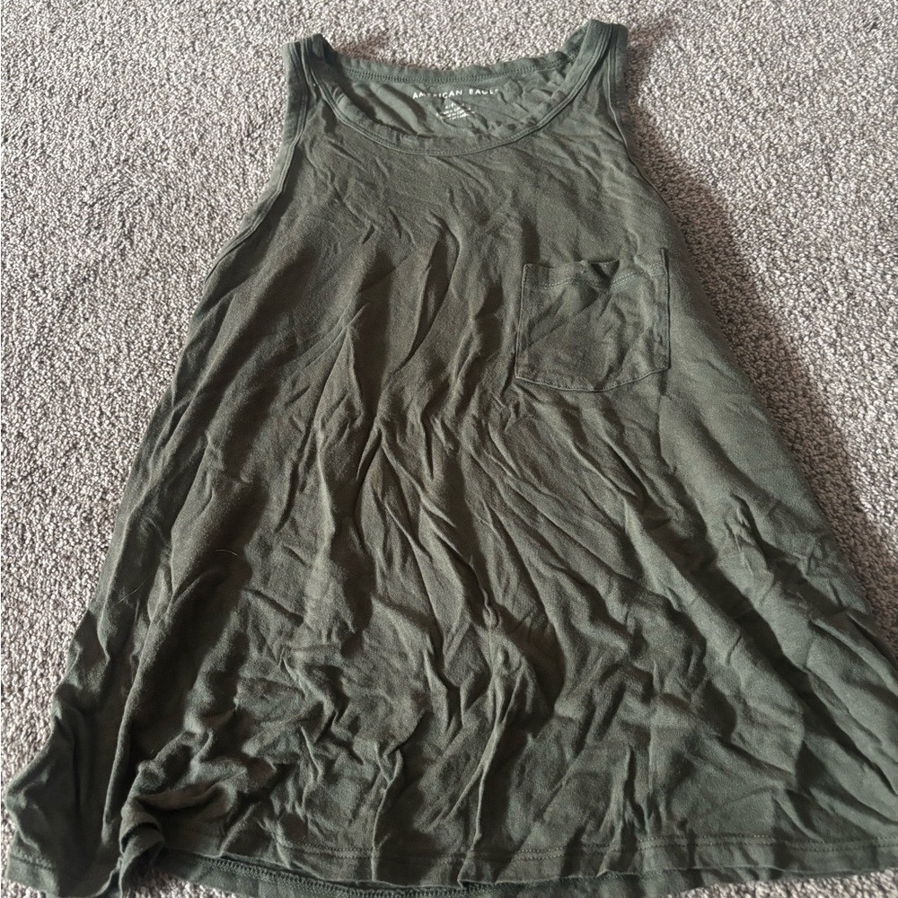American Eagle Outfitters Dark Green Tank Top
